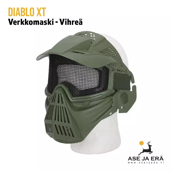 Diablo XT verkkomaski, vihreä - Kypärät, maskit ja suojalasit - 5902543650726 - 2
