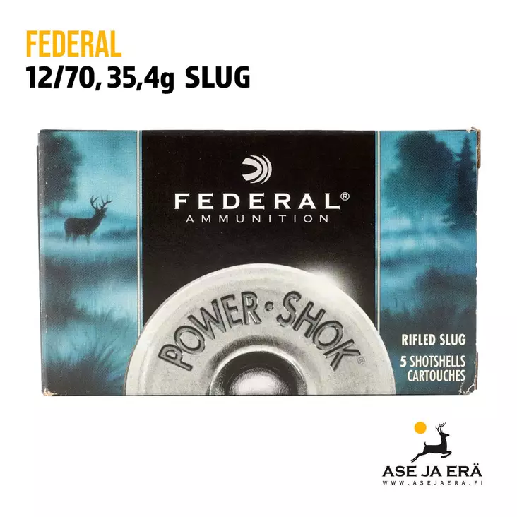 Federal Classic Slug 12/70 35,4g HP täyteinen haulikonpatruuna - Täyteiset - 029465009946 - 1