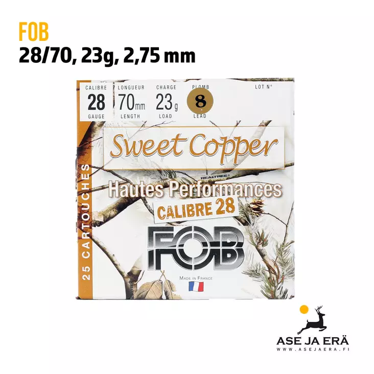 FOB Sweet Copper 28/70 23g 6 2,25mm Haulikonpatruuna - Lyijyttömät patruunat - 107126 - 1