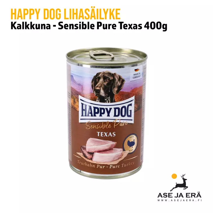 Happy Dog Sensible Pure Texas lihasäilyke Kalkkuna 400 g - Lihasäilykkeet ja makkarat - 4001967021776 - 1