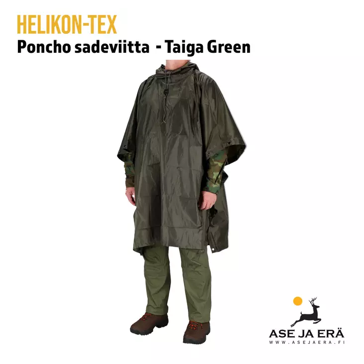 Helikon-Tex Sadeviitta Poncho Taiga Green Yleiskuva - Sadeviitat - 5908218718296 - 1