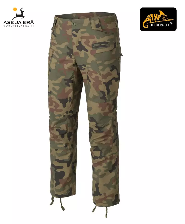 Helikon-Tex SFU Next Mk2 PolyCotton Stretch Ripstop taisteluhousut, PL Woodland - yleiskuva etuviistosta - Housut - 5908218748187 - 1