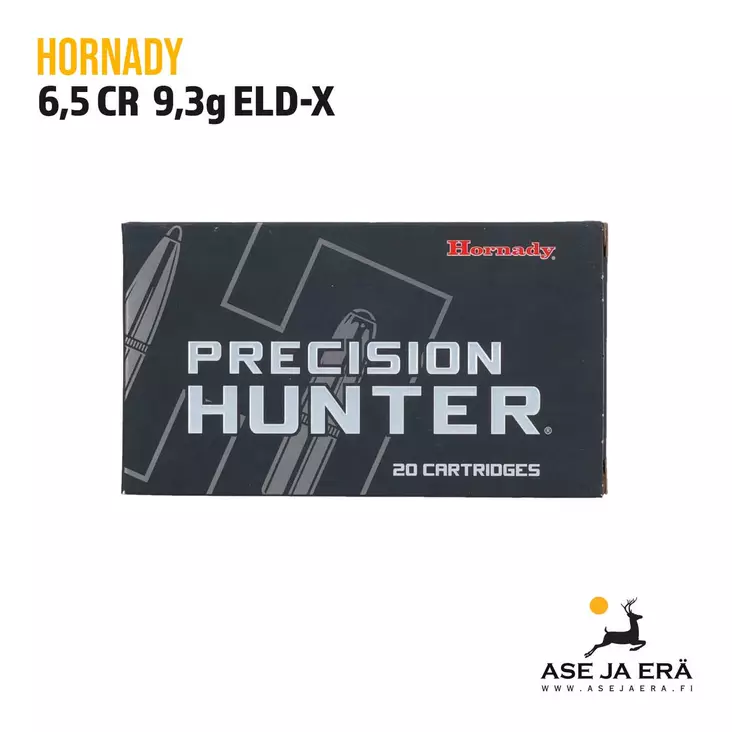 Hornady Precision Hunter 6.5 Creedmoor 9,3g ELD-X kiväärinpatruuna - 6,5 Creedmoor kaliiperi - 090255814996 - 1