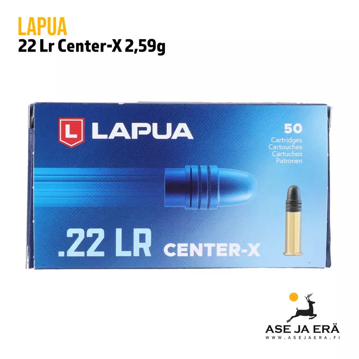 Lapua Center-X 22LR 2,59g Pienoiskivääripatruuna - 22 LR patruunat - 4023045421636 - 5
