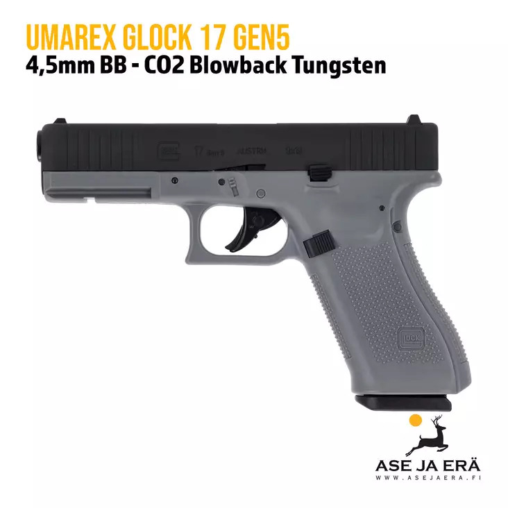 Umarex Glock 17 Gen5 4,5mm CO2 Tungsten sivusta - BB kuula ilmapistoolit - 4000844866516 - 1