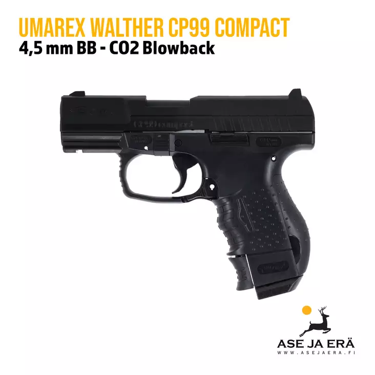 Umarex Walther CP99 Compact CO2 4,5 mm Blowback ilmapistooli - BB kuula ilmapistoolit - 4000844383686 - 5