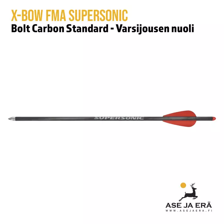 X-Bow FMA Supersonic Carbon Standard 111gr pistoolivarsijousen nuoli - Varsijousen tarvikkeet - 4064298035706 - 1