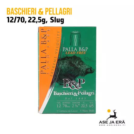 B&P Big Game Palla LeadFree Slug haulikonpatruuna 12/70 22,5g - Täyteiset - 8034134046247 - 1