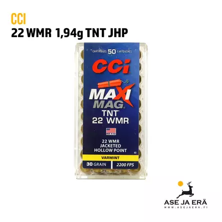 CCi Maxi-Mag 22WMR 1,94g TNT pienoiskiväärinpatruuna - 22 WMR patruunat - 076683000637 - 1