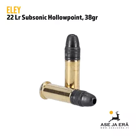 Eley Subsonic Hollowpoint .22LR 38 gr pienoiskiväärin patruuna - 22 Subsonic patruunat - 650911054007 - 3