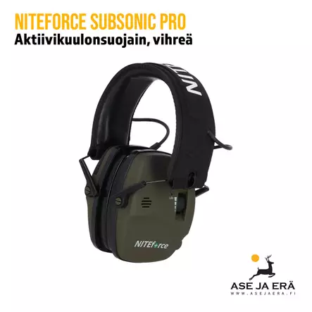 NITEforce Subsonic PRO Active electronic kuulonsuojain - etuviistosta - Kuulosuojaimet - 6430061581097 - 1