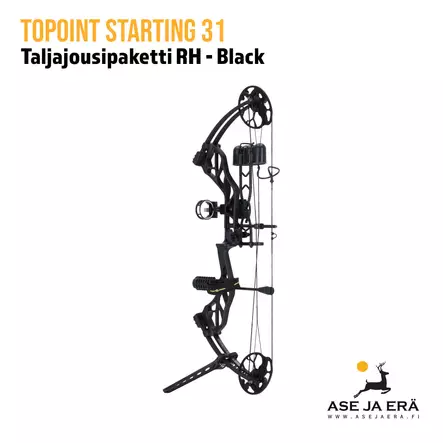 Topoint Starting 31 taljajousipaketti oikeakätinen, Black - vasemmalta takaviistosta - RTS taljajousipaketit - 6426006358367 - 2