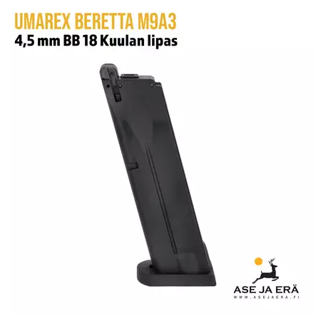 Umarex Beretta M9A3 ilmapistoolin lipas 18 kuulalle - Vasen sivu - Umarex lippaat ja rullat - 4000844763617 - 2
