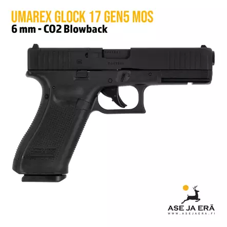 Umarex Glock 17 GEN5 MOS 6 mm CO2 airsoft-pistooli, blowback - Pistoolit ja -revolverit - 4000844828927 - 2