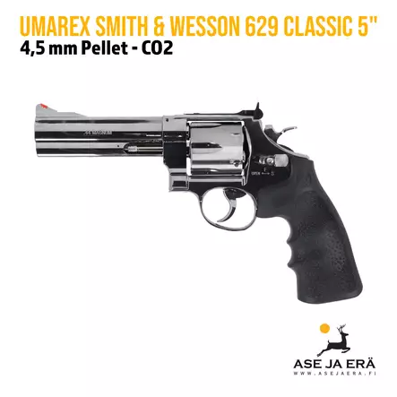 Umarex Smith & Wesson 629 Classic 5" CO2 4,5mm Diabol ilmarevolveri - Ilma-aseluoti ilmapistoolit - 4000844764867 - 1