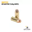 40 S&W Magtech FMC 11,66g (40PS) Pistoolipatruuna - Muut pistoolinpatruunat - 7891798042937 - 4