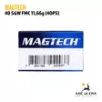 40 S&W Magtech FMC 11,66g (40PS) Pistoolipatruuna - Muut pistoolinpatruunat - 7891798042937 - 6