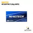 40 S&W Magtech FMC 11,66g (40PS) Pistoolipatruuna - Muut pistoolinpatruunat - 7891798042937 - 2