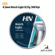 4,50mm H&N Match Light 500 kpl ilmakiväärin luoti 500 Kpl - Yleiskuva - 4,5 mm ilmakivääriluodit - 4047058019307 - 5