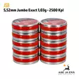 5,52mm JSB Jumbo Exact 1,03g 2500kpl - 10 rasiaa kahdessa pinossa - 5,5 mm luodit - 8594180450547 - 10