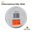 5,52mm JSB Jumbo Exact 1,03g 250kpl - Rasia pohja EAN näkyvissä - 5,5 mm luodit - 8594180450547 - 9
