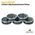 H&N Silverpoint 6,35mm 1,58g ilmakiväärinluoti 750 kpl - viisi rasiaa vierekkäin - 6,35 mm luodit - 4047058019567 - 11