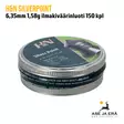 H&N Silverpoint 6,35mm 1,58g ilmakiväärinluoti 150 kpl - rasia sivusta - 6,35 mm luodit - 4047058019567 - 4