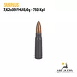 7,62x39 Surplus 8g FMJ ylijäämäpatruuna lakatulla teräshylsyllä 750 kpl - Muut kaliiperit - 126777 - 3