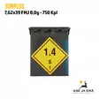 7,62x39 Surplus 8g FMJ ylijäämäpatruuna lakatulla teräshylsyllä 750 kpl - Muut kaliiperit - 126777 - 6