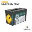 7,62x39 Surplus 8g FMJ ylijäämäpatruuna lakatulla teräshylsyllä 750 kpl - Muut kaliiperit - 126777 - 5