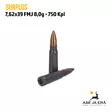 7,62x39 Surplus 8g FMJ ylijäämäpatruuna lakatulla teräshylsyllä 750 kpl - Muut kaliiperit - 126777 - 4
