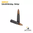 7,62x39 Surplus 8g FMJ ylijäämäpatruuna lakatulla teräshylsyllä 750 kpl - Muut kaliiperit - 126777 - 2