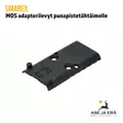 Umarex MOS adapterilevyt punapistetähtäimelle - yksi adapterilevy etuviistosta - Punapiste- ja lasertähtäimet - 4000844812827 - 3