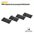 Umarex MOS adapterilevyt punapistetähtäimelle - yleiskuva neljästä adapterilevystä - Punapiste- ja lasertähtäimet - 4000844812827 - 1