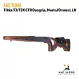 KKC Duogrip Tikka T3/T3X CTR Musta/Oranssi vasenkätinen - Etuviistosta etuvasemmalta - Tukit ja muunnossarjat - 7073257009877 - 2