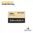 Sellier & Bellot .45 COLT FMJ 14,9g revolveriinpatruuna - Muut pistoolinpatruunat - 8590690311767 - 5