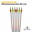 Black Eagle Outlaw hiilikuitunuoli muovisulilla 300 6kpl - yksityiskohta sulkaosasta - Hiilikuitunuolet - 811998023137 - 2