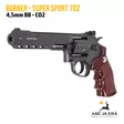 Borner Super Sport 702 4,5mm BB C02 ilmapistooli 6" piipulla - BB kuula ilmapistoolit - 4710372211657 - 2