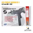 Cobray Ingram M11 CO2 4,5 mm Ilmapistooli - BB kuula ilmapistoolit - 5707843064897 - 17