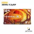Federal Fusion 308 Win 11,7g SP kiväärinpatruuna - 308 kaliiperi - 029465097967 - 1