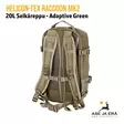 Helikon Raccoon MK2 reppu 20L, Adaptive Green, takaviistosta - Reput ja laukut - 5908218718067 - 44