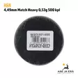 H&N Match Heavy 4,49 mm ilmakiväärin luoti 0,53 g, 500 kpl - rasian pohja, EAN näkyvissä - 4,5 mm ilmakivääriluodit - 4047058019277 - 6