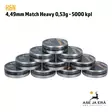 H&N Match Heavy 4,49 mm ilmakiväärin luoti 0,53 g, 5000 kpl - 10 rasiaa vierekkäin - 4,5 mm ilmakivääriluodit - 4047058019277 - 9