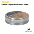 6,35mm JSB Hades 1,72g ilmakiväärinluoti 150 kpl - rasia sivusta - 6,35 mm luodit - 8594180451087 - 4