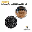 6,35mm JSB Hades 1,72g ilmakiväärinluoti 150 kpl - kansi avattuna luodit näkyvissä - 6,35 mm luodit - 8594180451087 - 2