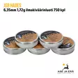 6,35mm JSB Hades 1,72g ilmakiväärinluoti 750 kpl - viisi rasiaa vierekkäin - 6,35 mm luodit - 8594180451087 - 11