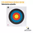 Nylonilla vahvistettu Fita jousitaulu 60 cm X 60 cm Nylonilla vahvistettu  jousiammuntaan- Yleiskuva - Paperiset maalitaulut - 08717974318407 - 9