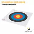 Nylonilla vahvistettu Fita jousitaulu 60 cm X 60 cm Nylonilla vahvistettu  jousiammuntaan- Nippu vaakatasossa - Paperiset maalitaulut - 08717974318407 - 10