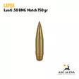 Lapua .50 BMG Match luoti 750 grainia - Muut luodit - 6418267300537 - 4