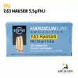 PPU 7,63 Mauser FMJ 5,5g Pistoolinpatruuna - Muut pistoolinpatruunat - 8605003813217 - 1